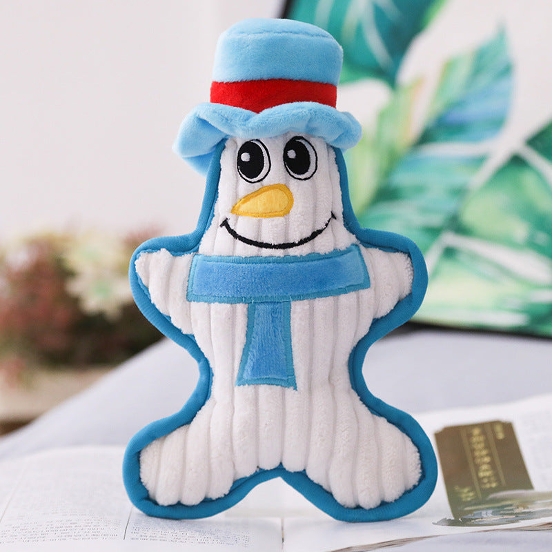 Santa Penguin Snowman Pet Molar Doll Pet Doll Plush Pet Toy