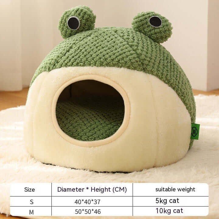 Pet Cat Nest Little Frog Series Warm Plush Mat Autumn Winter Pet House Full Package Nest For Small Cats Within 5KG