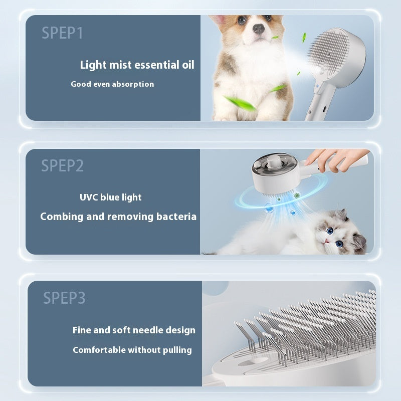 Pet Spray Massage Comb One-click Hair Removal Pet Products