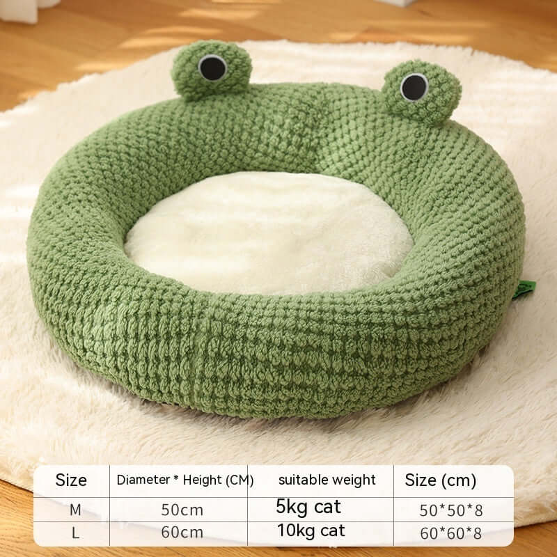 Pet Cat Nest Little Frog Series Warm Plush Mat Autumn Winter Pet House Full Package Nest For Small Cats Within 5KG