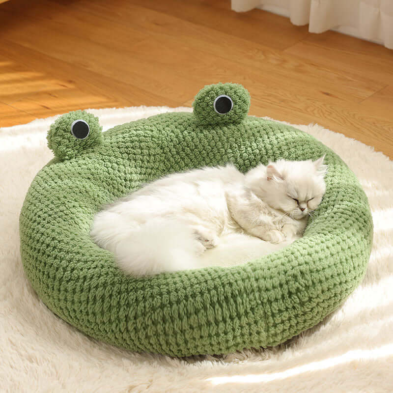 Pet Cat Nest Little Frog Series Warm Plush Mat Autumn Winter Pet House Full Package Nest For Small Cats Within 5KG