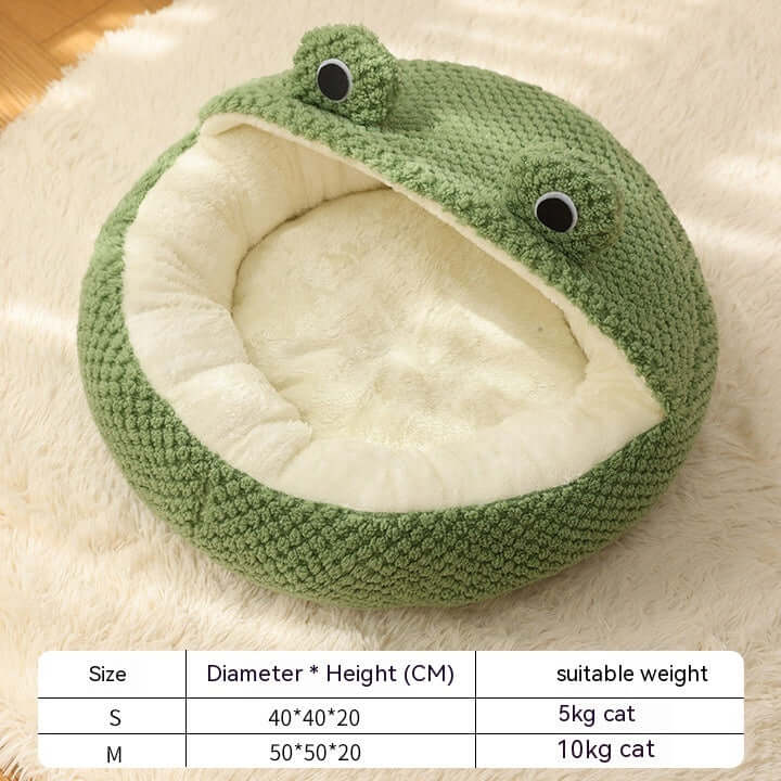 Pet Cat Nest Little Frog Series Warm Plush Mat Autumn Winter Pet House Full Package Nest For Small Cats Within 5KG